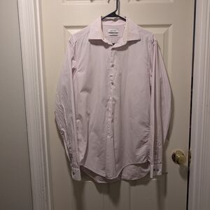 Calvin Klein Men's Slim Fit 34 / 35 Neck 15.5 Pink Dress Shirt